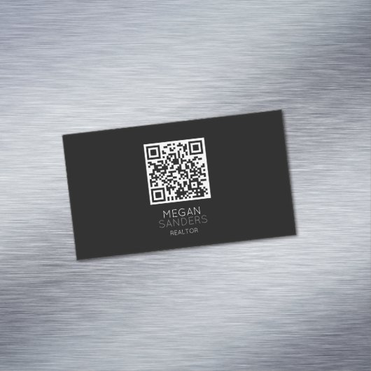 MAGNET Carte de visite DE CODE QR REALTOR MODERNE (In Situ)