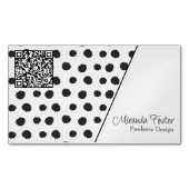 Magnet Carte de visite de code QR simple et élégan (devant)