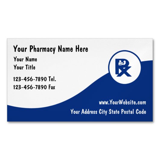 Magnet Carte de visite de pharmacie de détail (devant)