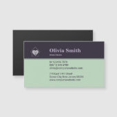 Magnet Carte de visite de soins à domicile violet  (Devant / Derrière)