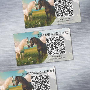 Magnet Carte de visite du code QR du cheval