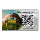 Magnet Carte de visite du code QR du cheval (devant)