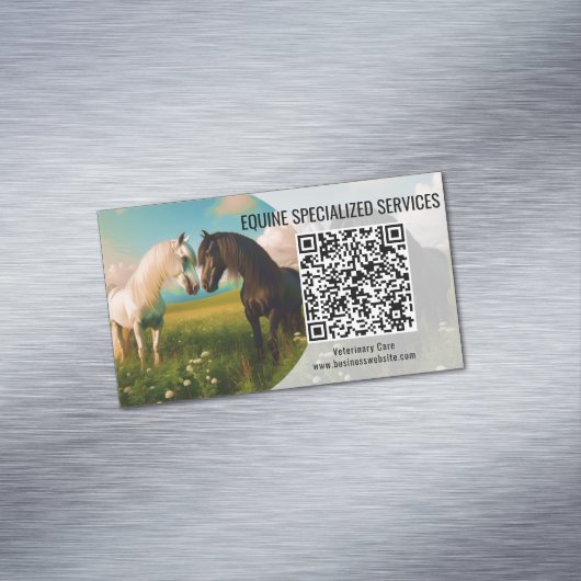 Magnet Carte de visite du code QR du cheval (In Situ)