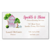 Magnet Carte de visite du service de ménage (devant)