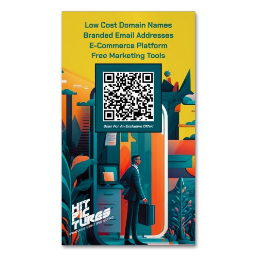 Magnet carte de visite ensemble de cartes promotio (devant Vertical)