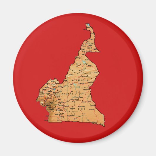 Magnet Carte du Cameroun (Devant)