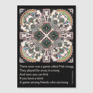 Magnet carte limerick Mah Jongg Kong