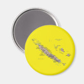 Magnet Carte Nouvelle-Calédonie (Recto/Verso)