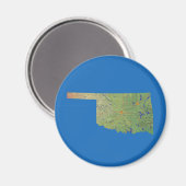 Magnet Carte Oklahoma (Recto/Verso)