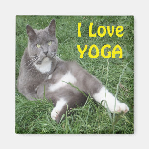 Magnet Cat I Love Yoga Magneet