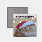 MAGNET CHAT ROUX NOËL MIAOU (Recto/Verso)
