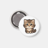 Magnet Chaton Brun Tabby Mignon (Recto/Verso)
