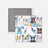 magnet chiens style picasso (Recto/Verso)