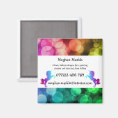 Magnet childrens entertainer unicorn business card (Recto/Verso)