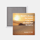 Magnet chrétien Jeremiah 17:7 (Recto/Verso)