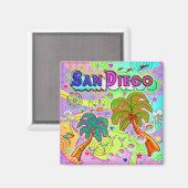 Magnet cible de vacances San Diego (Recto/Verso)
