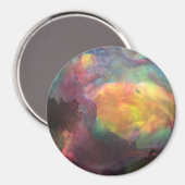 Magnet circulaire avec Johnson Abstrait Artwork (Recto/Verso)