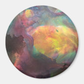 Magnet circulaire avec Johnson Abstrait Artwork (Devant)