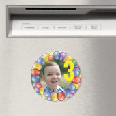 Magnet circulaire d'anniversaire personnalisé (In Situ (Lave-vaisselle))