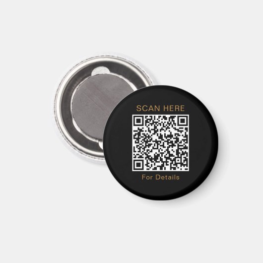 Magnet circulaire de conception de code QR unique (Recto/Verso)