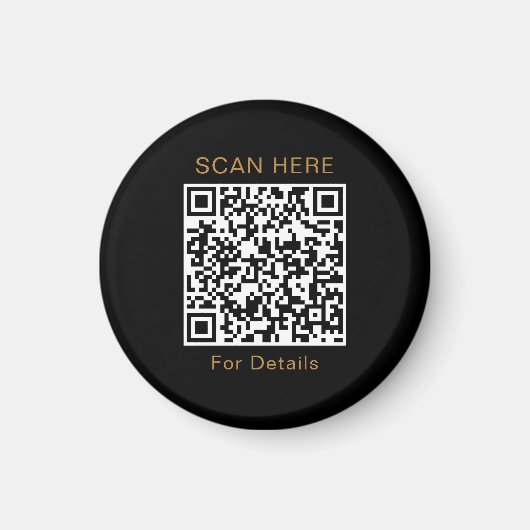 Magnet circulaire de conception de code QR unique (Devant)