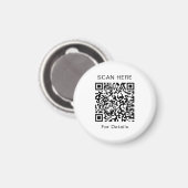 Magnet circulaire de conception de code QR unique (Recto/Verso)
