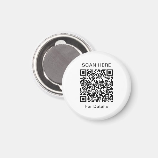Magnet circulaire de conception de code QR unique (Recto/Verso)