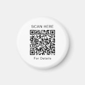 Magnet circulaire de conception de code QR unique (Devant)