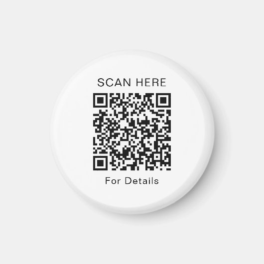 Magnet circulaire de conception de code QR unique (Devant)