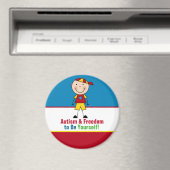 Magnet circulaire de sensibilisation sur l'autisme (In Situ (Lave-vaisselle))