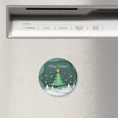 Magnet circulaire "Joyeux Noël" (In Situ (Lave-vaisselle))