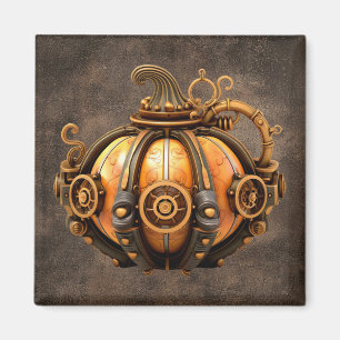 Magnet Citrouille Automne Steampunk
