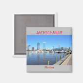 Magnet Cityscape de Jacksonville en Floride (Recto/Verso)