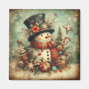 Magnet classique de bonhomme de neige
