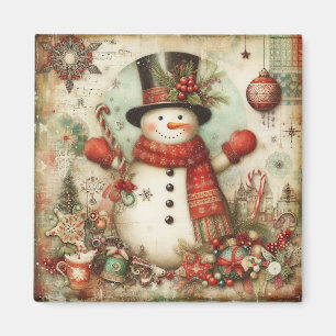 Magnet classique de bonhomme de neige