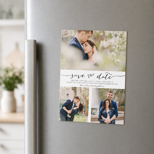 Magnet Collage Lettre Main Enregistrer la Date