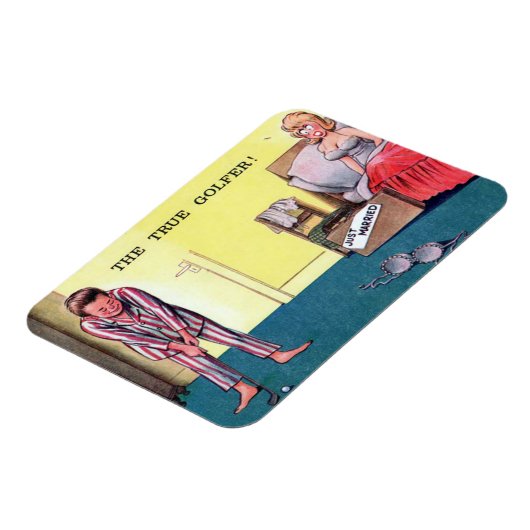 Magnet - Comic - Golf - Ancienne carte postale (Côté Gauche)