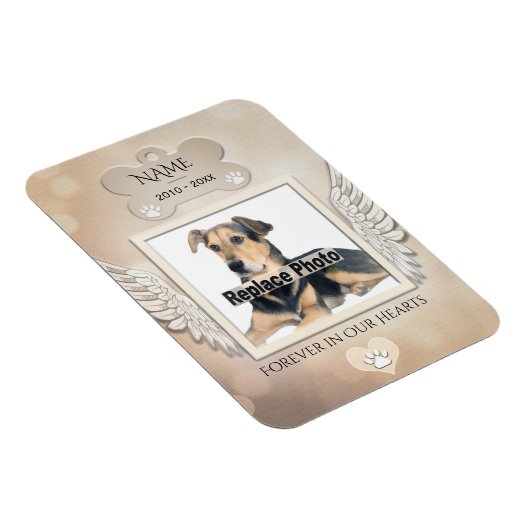 Magnet commémoratif de chien (Côté Droit)