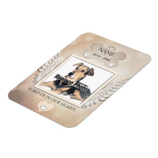 Magnet commémoratif de chien (Côté Gauche)