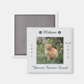 Magnet commémoratif du chat animal de compagnie (Recto/Verso)