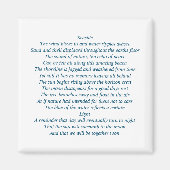 Magnet complet avec poésie originale (Devant)