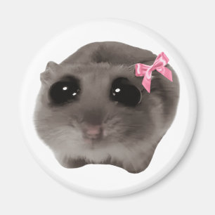 Magnet Coquette Sad Hamster Meme Magneet