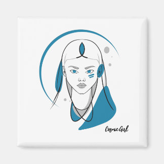 Magnet "Cosmic Girl" Bleu Magneet
