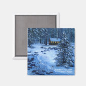 magnet "Cosy Cabine in the Snow" (Recto/Verso)