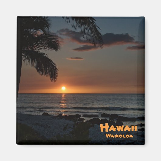 Magnet : Coucher de soleil Waikoloa #1 (Devant)