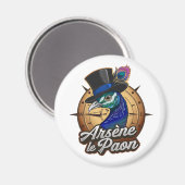 Magnet couleur "Arsène le Paon" (Recto/Verso)