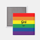 Magnet couleur Gay pride irlandais (Recto/Verso)