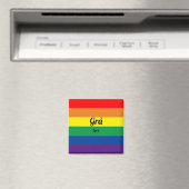 Magnet couleur Gay pride irlandais (In Situ (Lave-vaisselle))