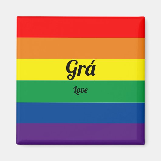 Magnet couleur Gay pride irlandais (Devant)