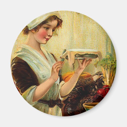 Magnet d'action de grâces vintage (Devant)